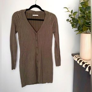 Abercrombie knit dress - olive green